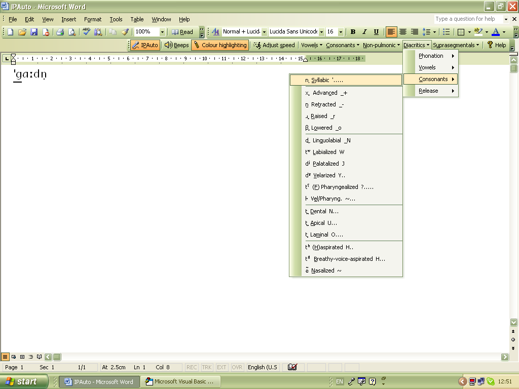 IPAuto diacritics screen