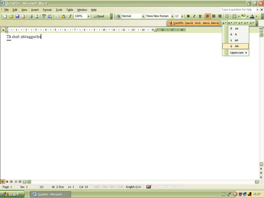 Dropdown menus
