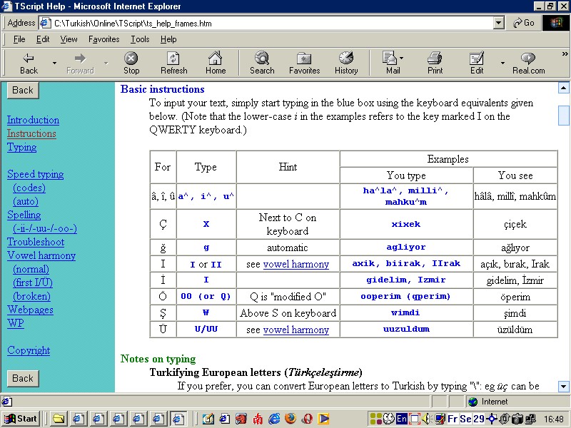 TScript typing instructions