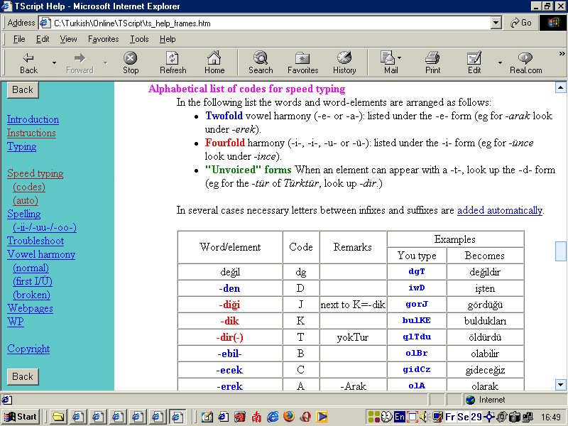 TScript speed typing codes